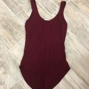 Maroon body suit